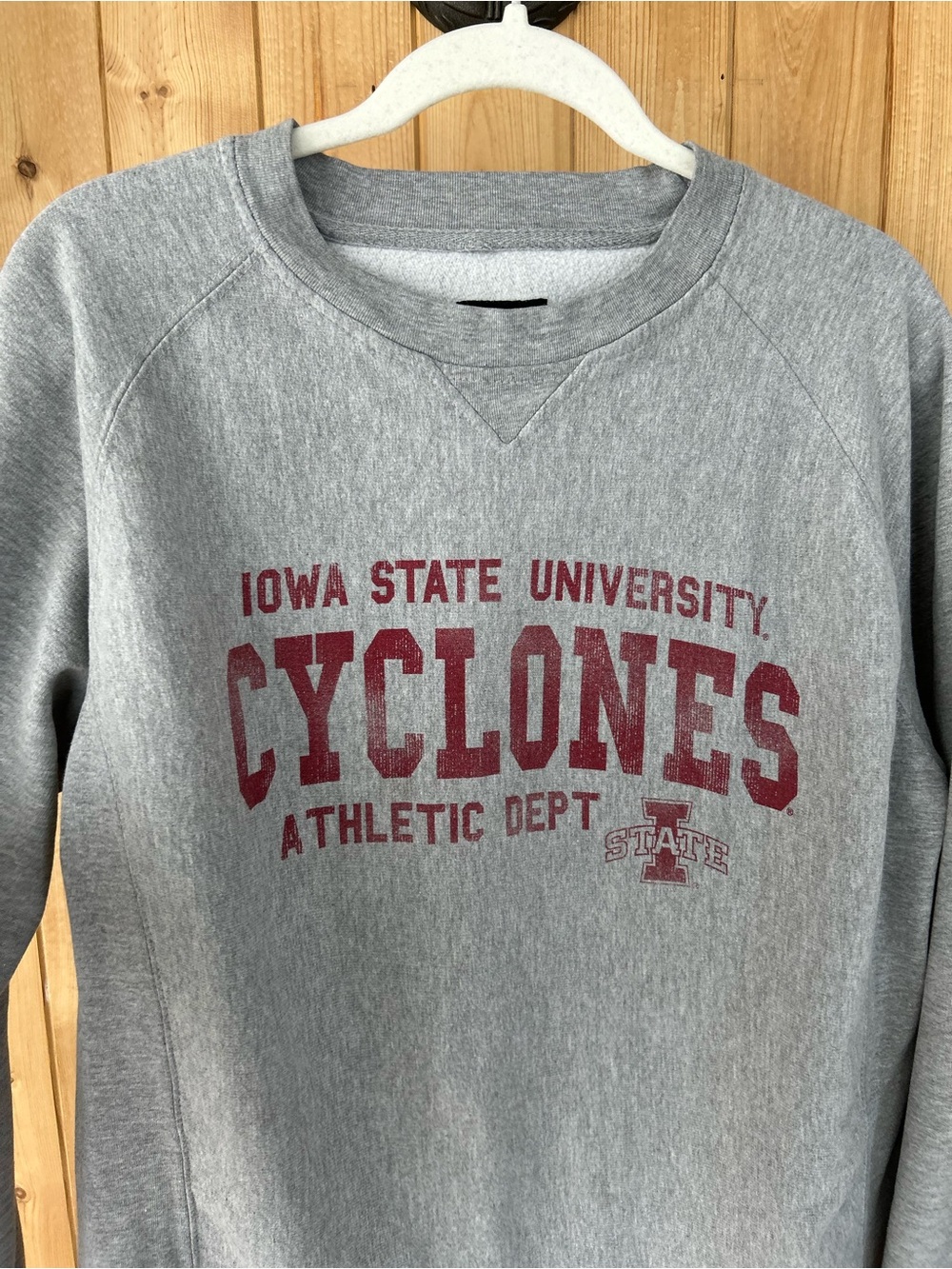 Women’s Iowa State Cyclones Athletic Dept Grey Crewneck Sweatshirt - Picture 6 of 10